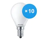 Multipack 10x Philips Classic LEDlustre E14 P45 2.2W 827 Frosted | Replaces 25W

