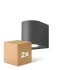 Mehrfachpackung 2x D'Lite Wandleuchte Vossem Schwarz | IP54 - Geeignet für 1x GU10