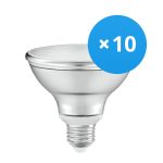 Lot 10x Ledvance Spot LED E27 PAR30 10W 633lm 36D - 927 Blanc Très Chaud | Meilleur Rendu Des Couleurs - Dimmable - Équivalent 75W